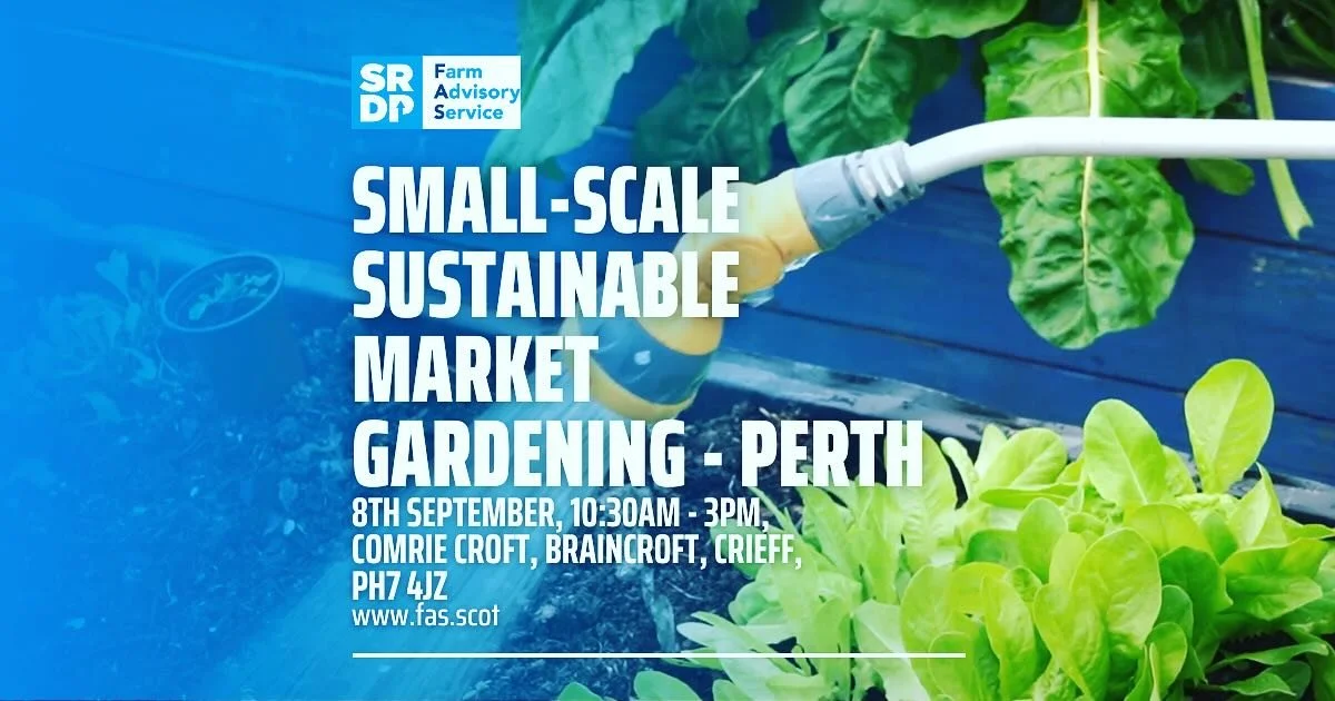 We are running a FREE course through @fasscot - An introduction to small-scale market gardening covering soil health, tools, propagation for vegetable and cut flower production. If you&rsquo;re interested in getting started in this area book a place 