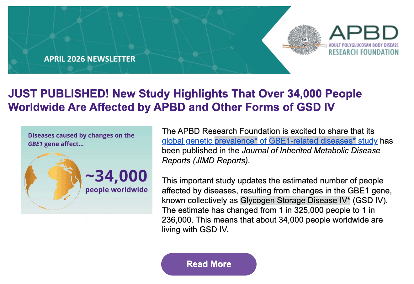 April 2026 • 34,000+ reasons to make treatments a reality