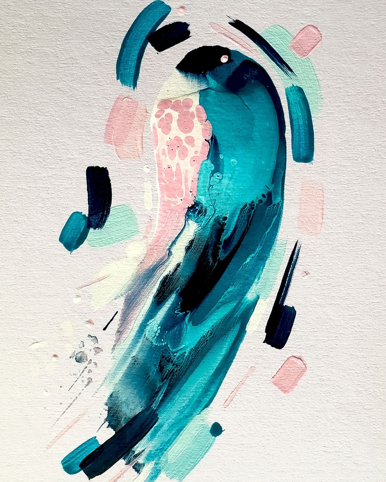 When I mixed in some pink and got some lovely bubbles 😍