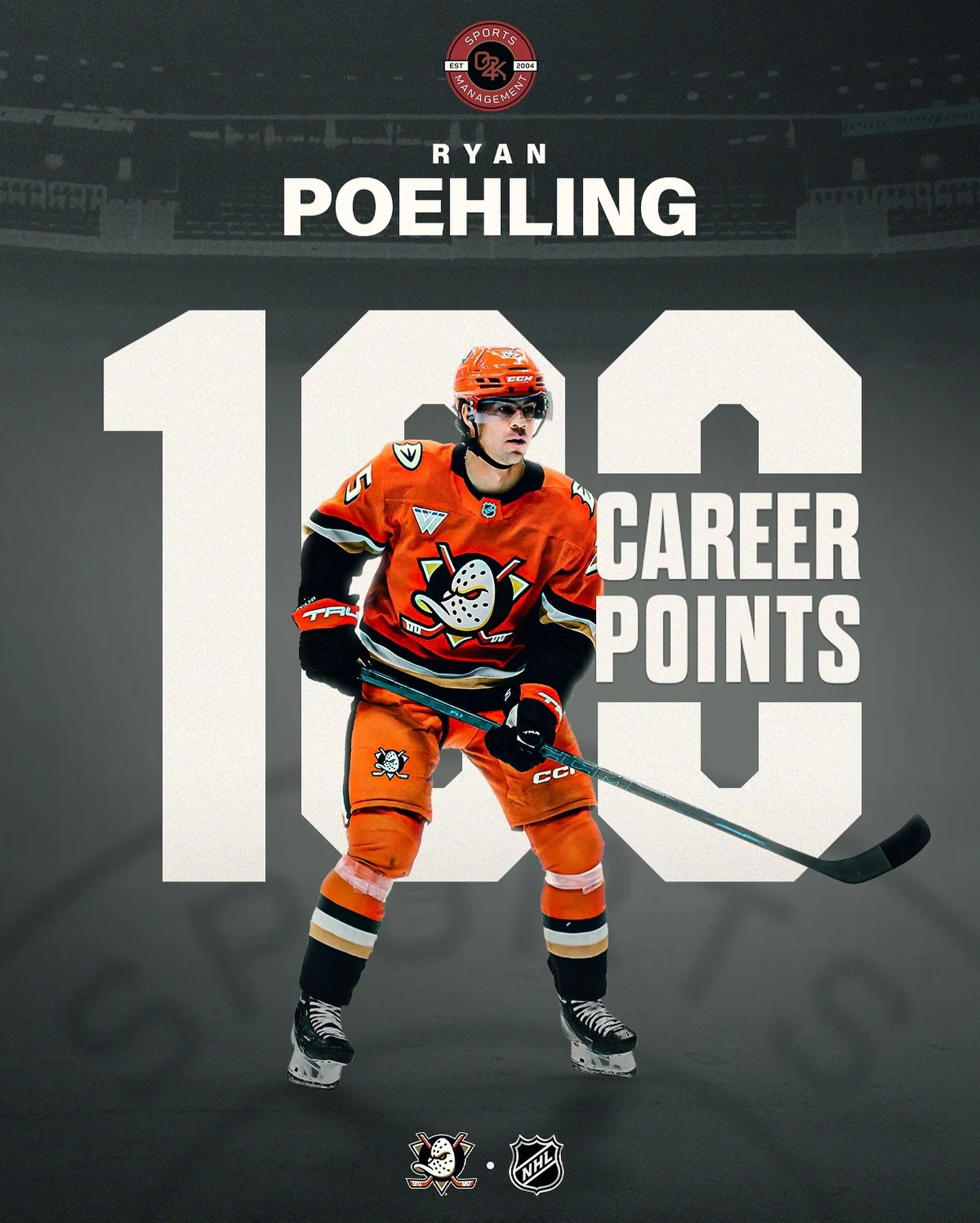 Career point 💯! Congratulations to O2K client @ryanpoehling on scoring 100 career NHL points! Here's to many more!

#goducksgo #goducks #orangecountry #flytogether #anaheimducks #duckshockey #nhl #showcase