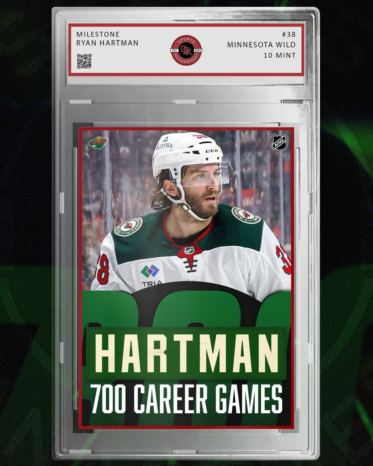 Celebrating this one the Wild way 🔥 Congratulations to O2K client @r_hartman24 on skating in his 700th career NHL game last night!

#mnwild #stateofhockey #nhl