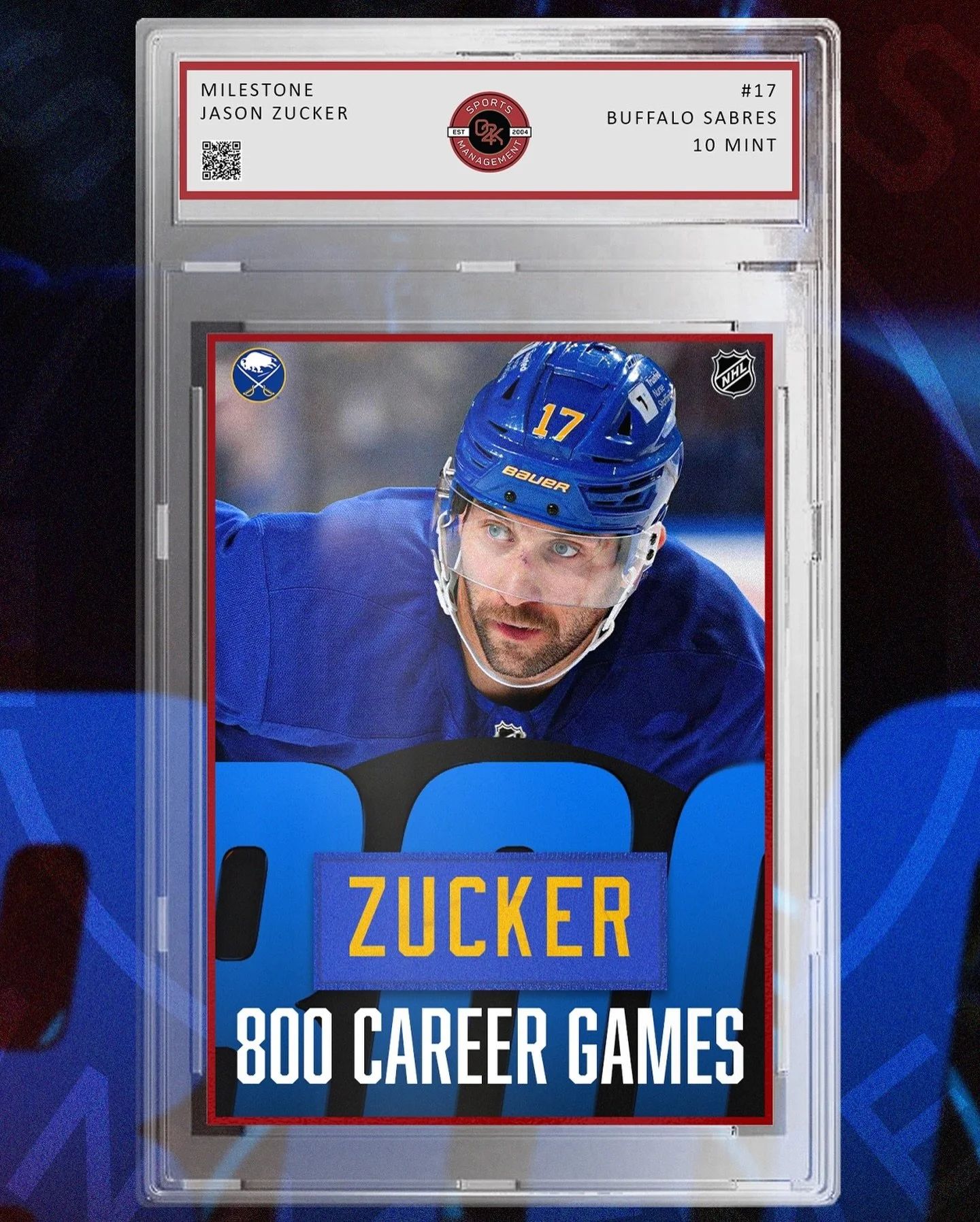 A milestone 800 games in the making ⚔️ Congratulations to O2K client @jason_zucker16 on skating in your 800 career NHL games! Way to go, Jason! Here's to many more!

#Sabres #Buffalo #nhl