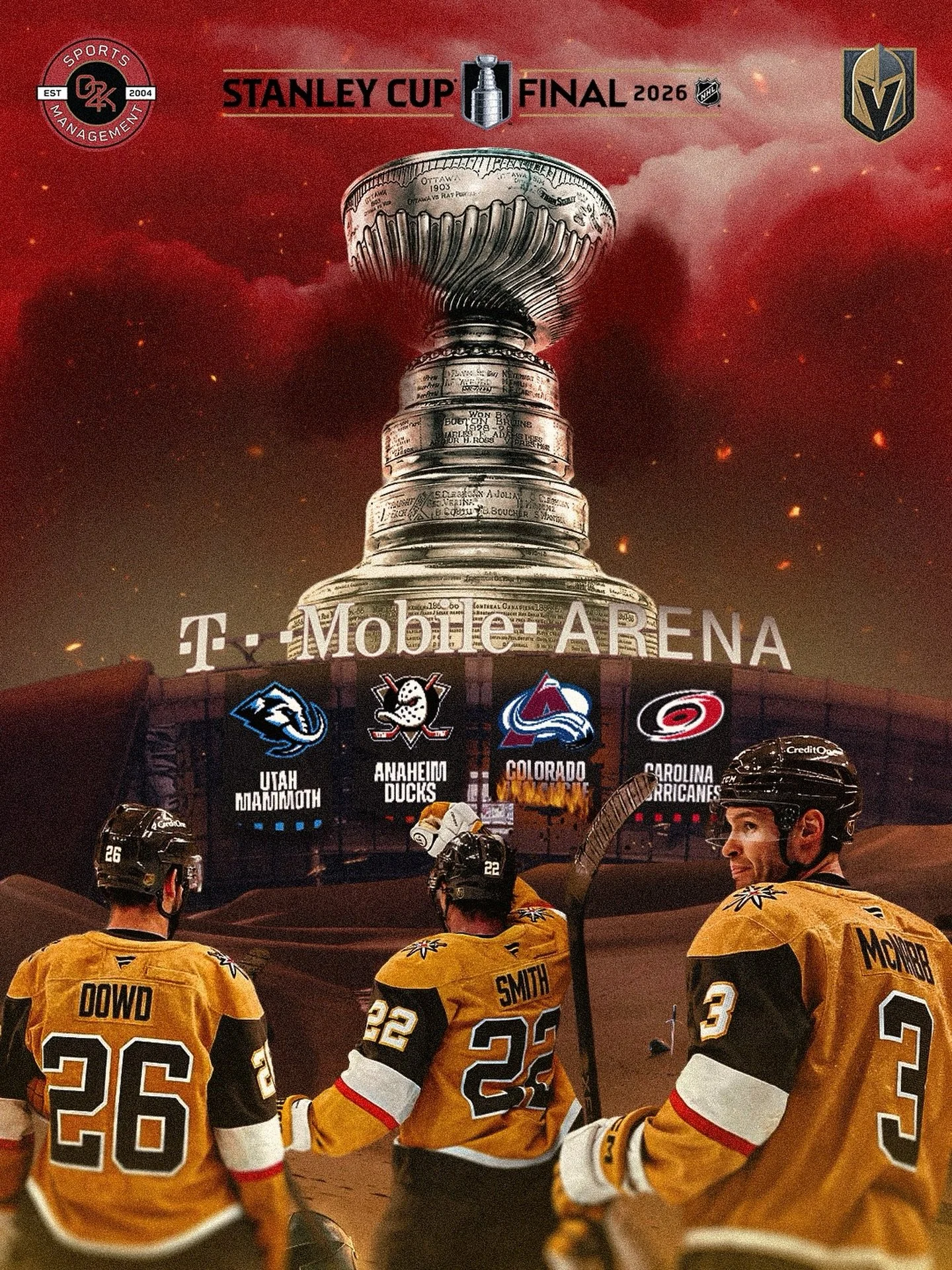 One more storm to weather ⚔️ Best of luck to O2K clients Nic Dowd, Brayden McNabb, and Cole Smith as the Vegas Golden Knights take on the Carolina Hurricanes to see who takes home the Stanley Cup!

#stanleycup Stanley cup playoffs #nhlhockey @cole_sm