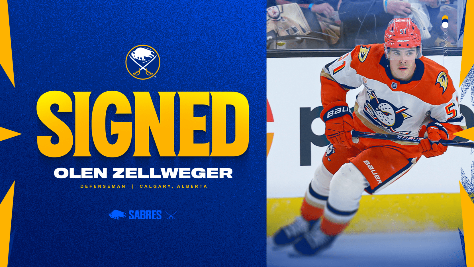 Sabres sign Zellweger to 3-year contract