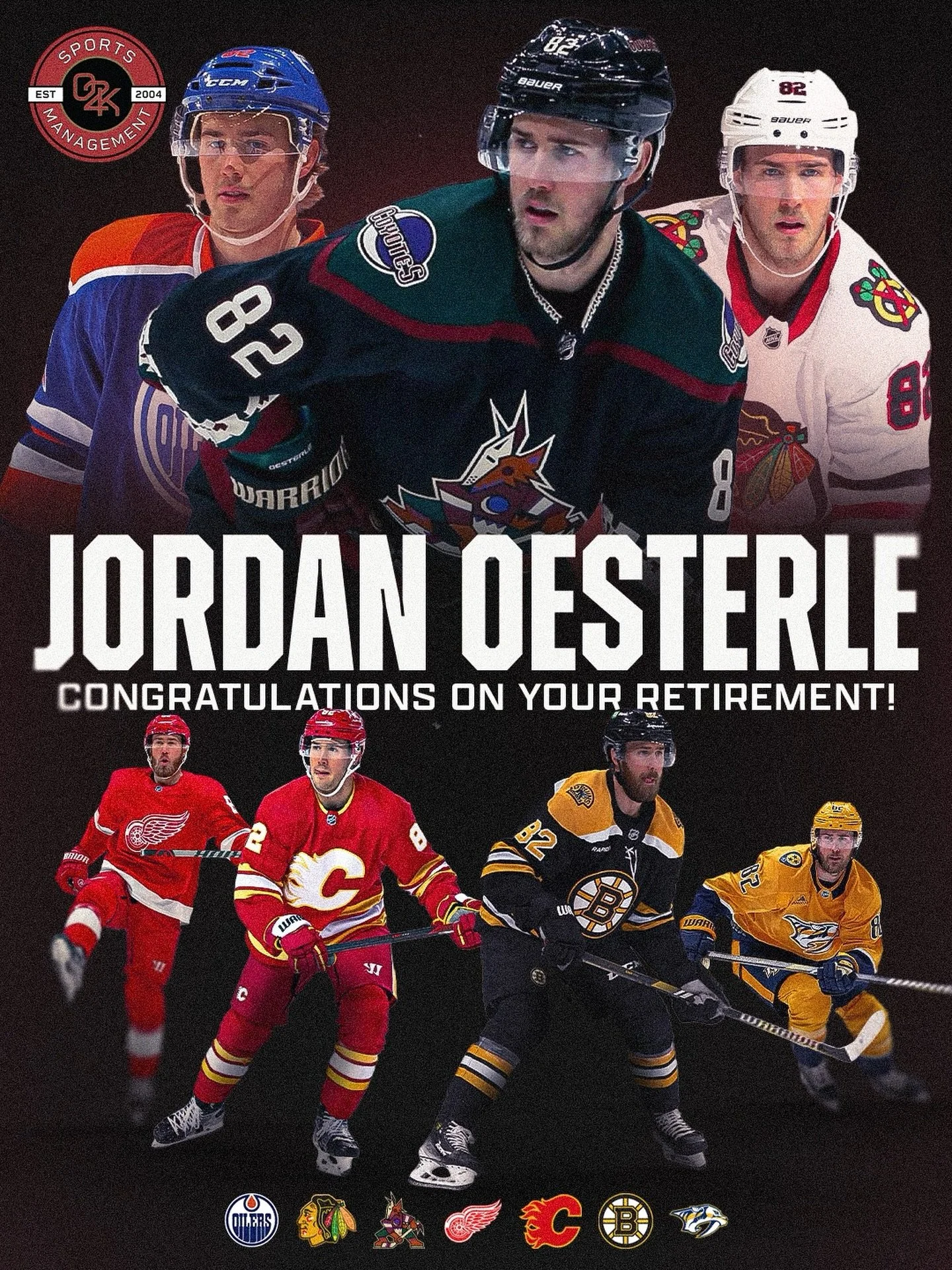 Jordan, you showed the hockey world that hard work pays off. From going undrafted as a college free agent to creating a 12 year pro hockey career, there's no doubt you left your impact on the game and serve as an inspiration to others looking to foll