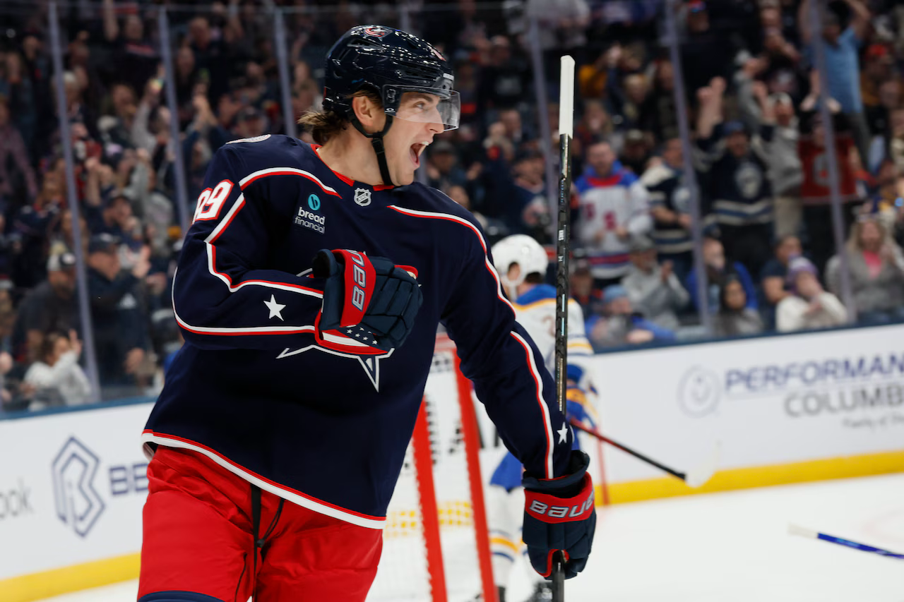 Matthew Knies shines in Blue Jackets debut, Columbus beats Sabres