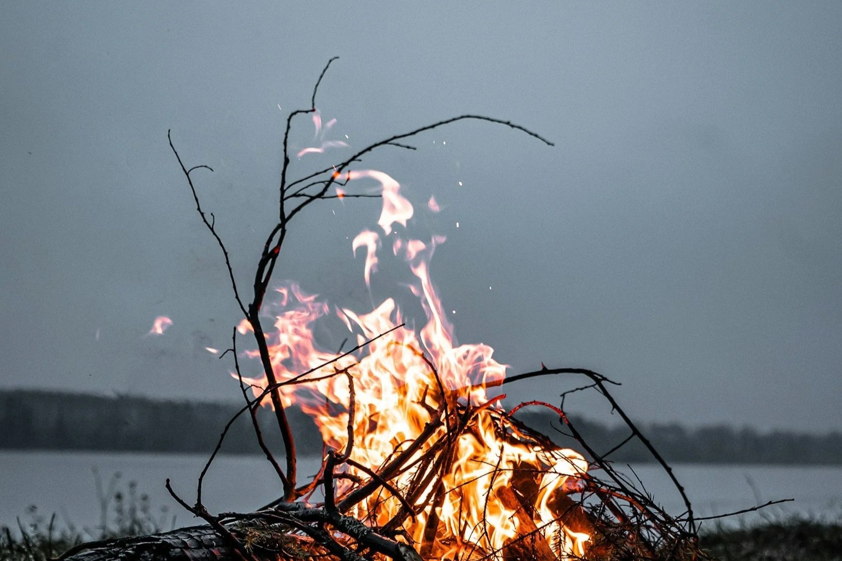 A fire for now.