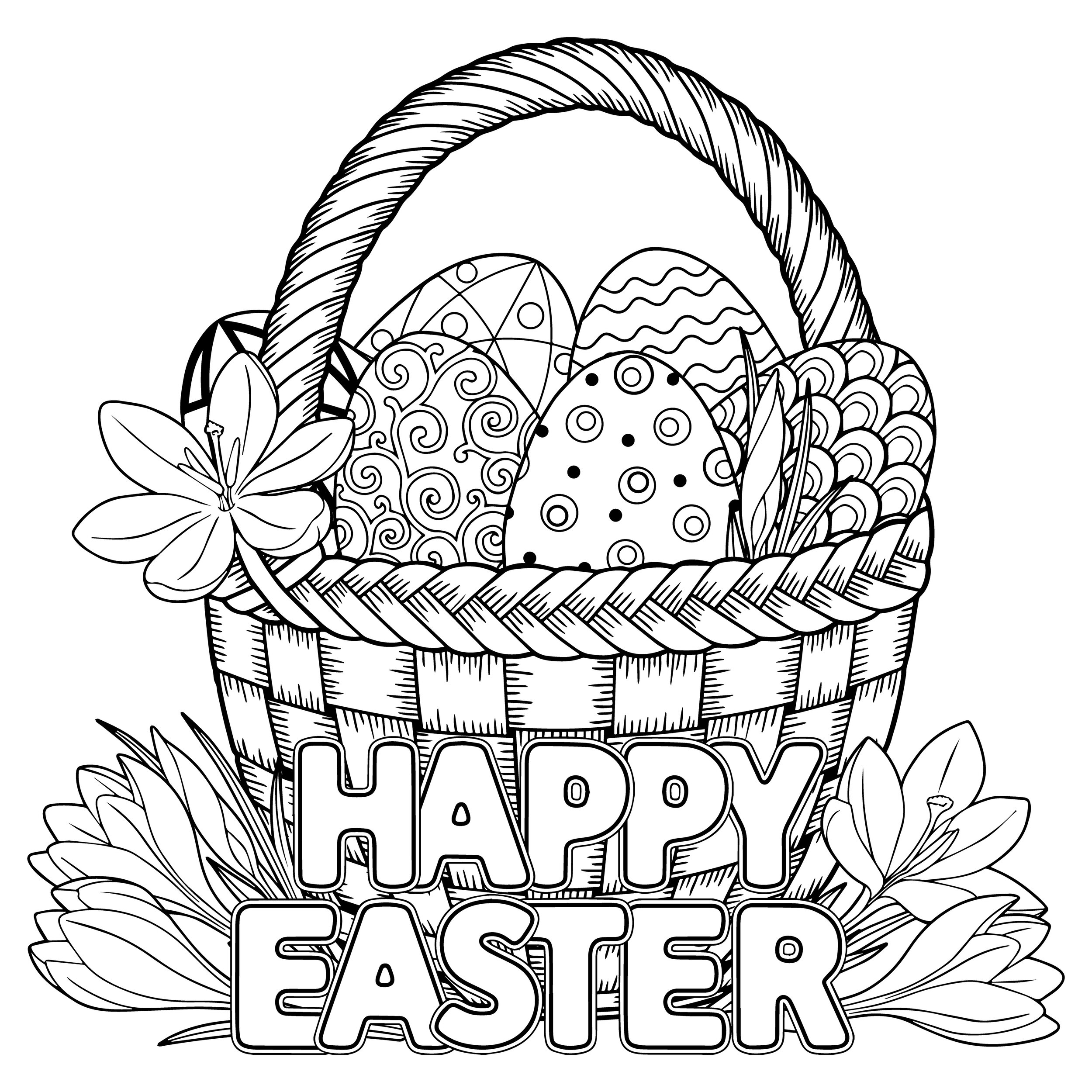 Easter Coloring Pages — Happies