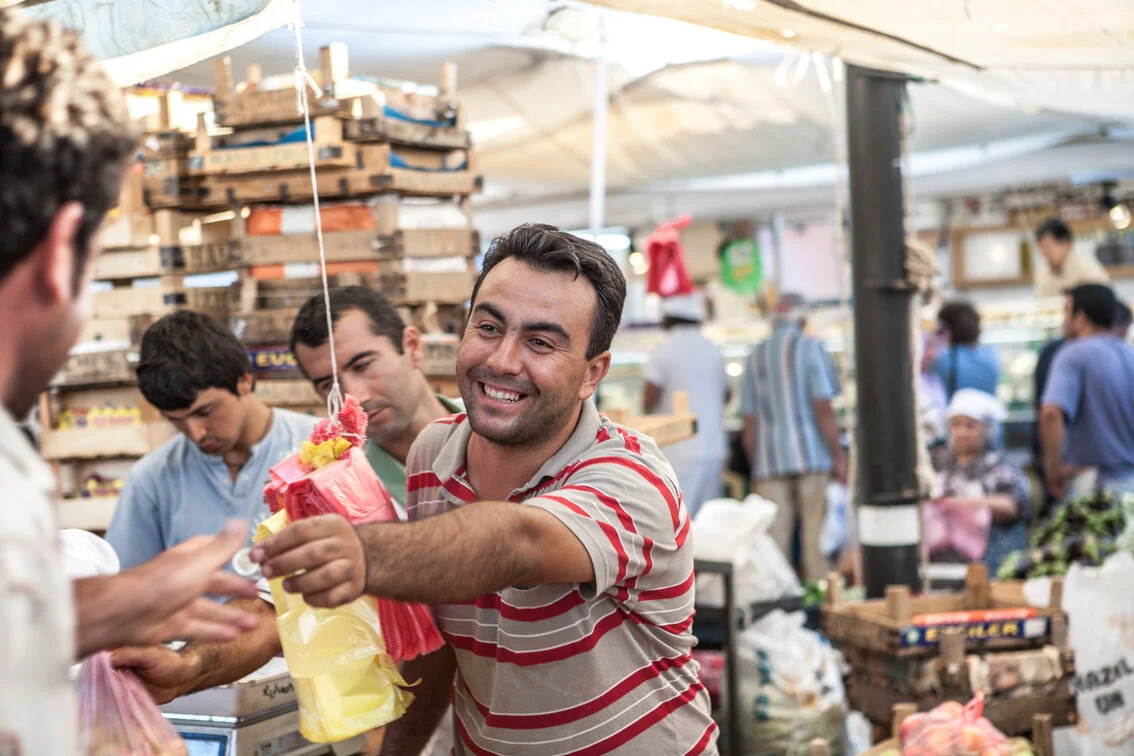 A photo of a market trader in Turkey, Lifestyle Photography, Andrew Godfrey, Edinburgh