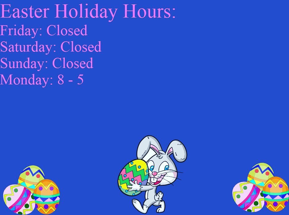 With #easter rolling around the corner! Please take note of our modified hours of operations.
#supportlocal #shopyqr #easterbunny #easter2021