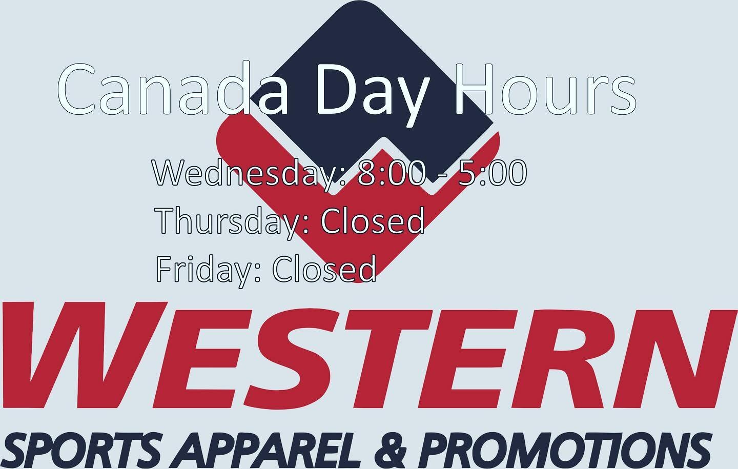 Canada Day Hours!!