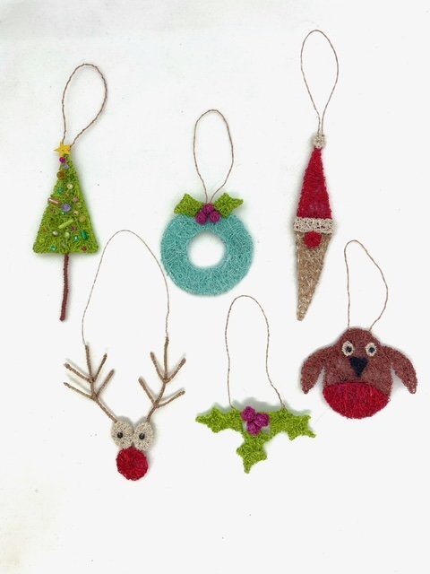 Coloured Copper Wire Christmas Decorations With Jo Dewar