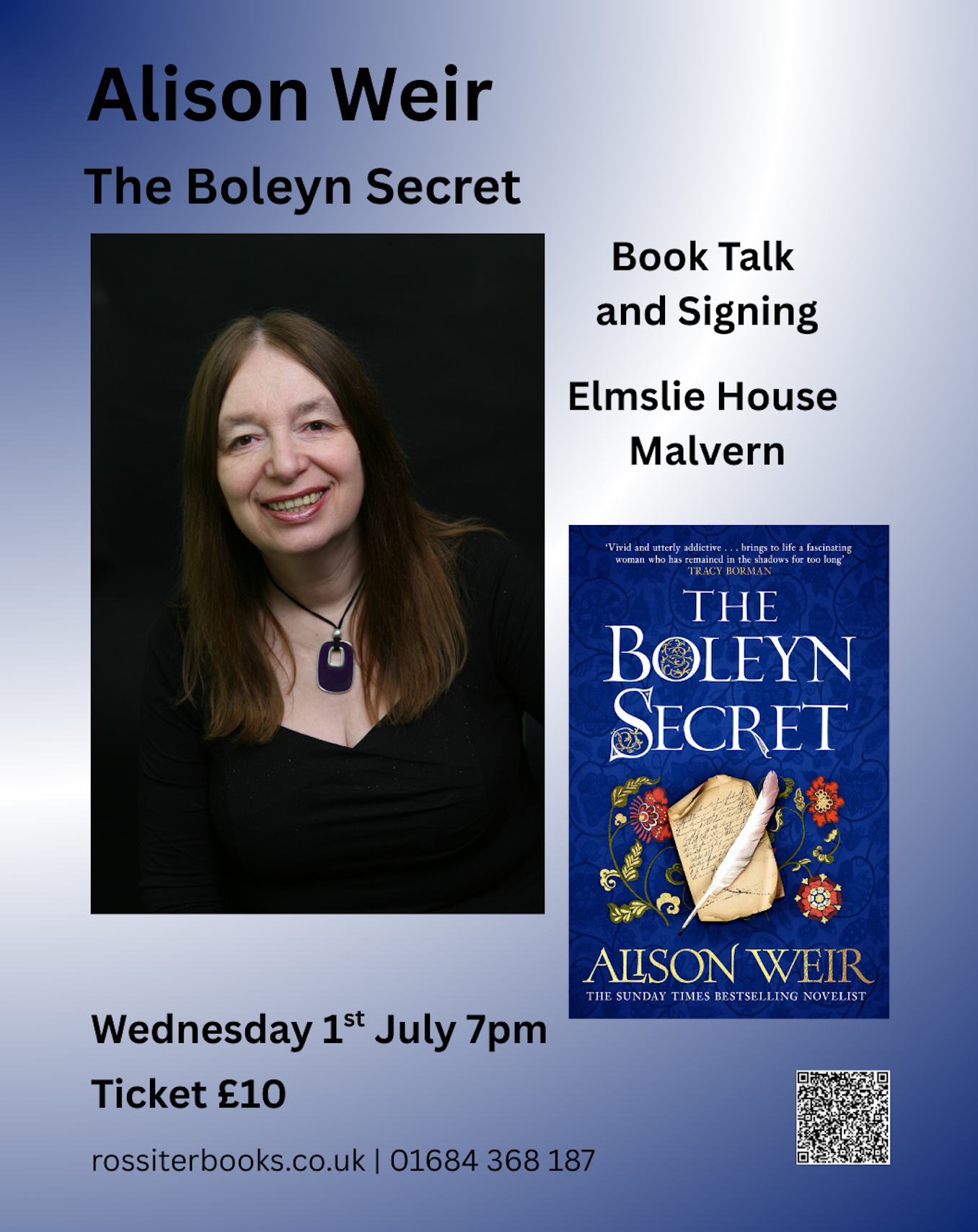 Rossiter Books Author Talk and Book Signing - with Alison Weir