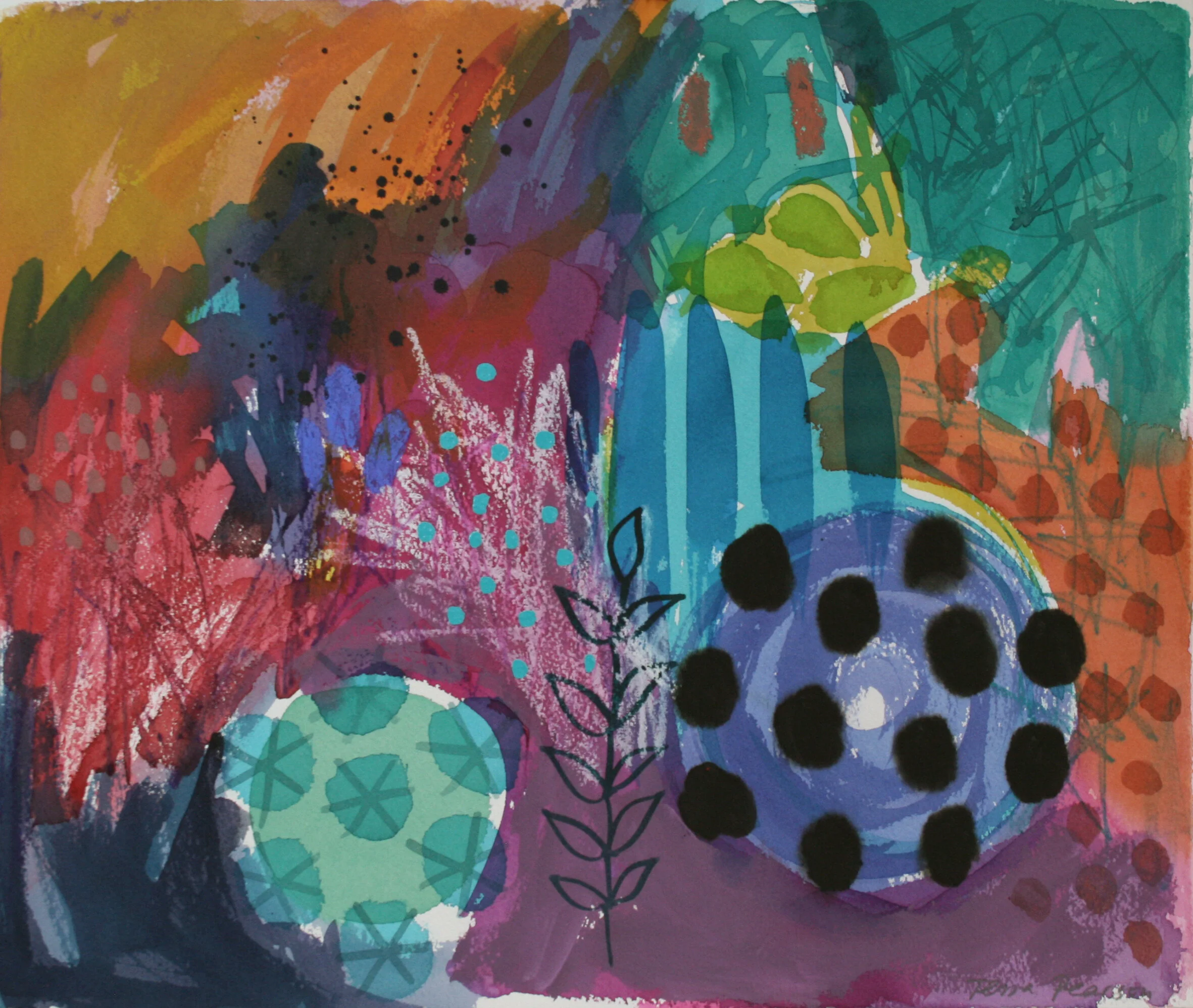 Summer Garden Dreams 42x50cm watercolour SOLD.jpg