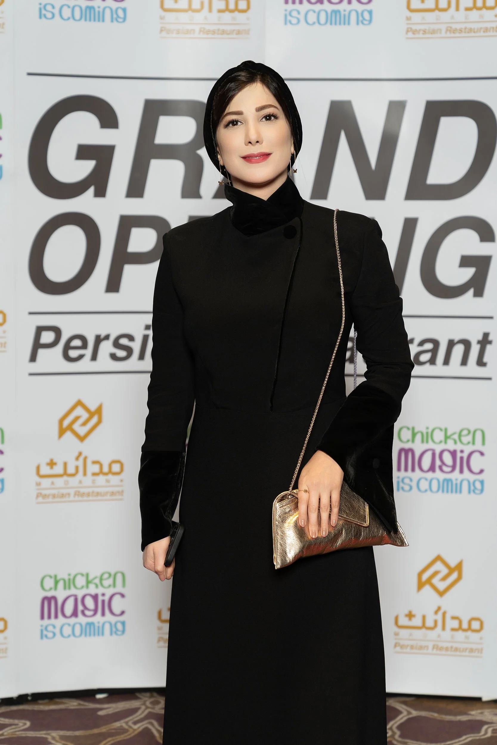 VIP guest portrait captured during the Al Madaen Restaurant opening event in Dubai.