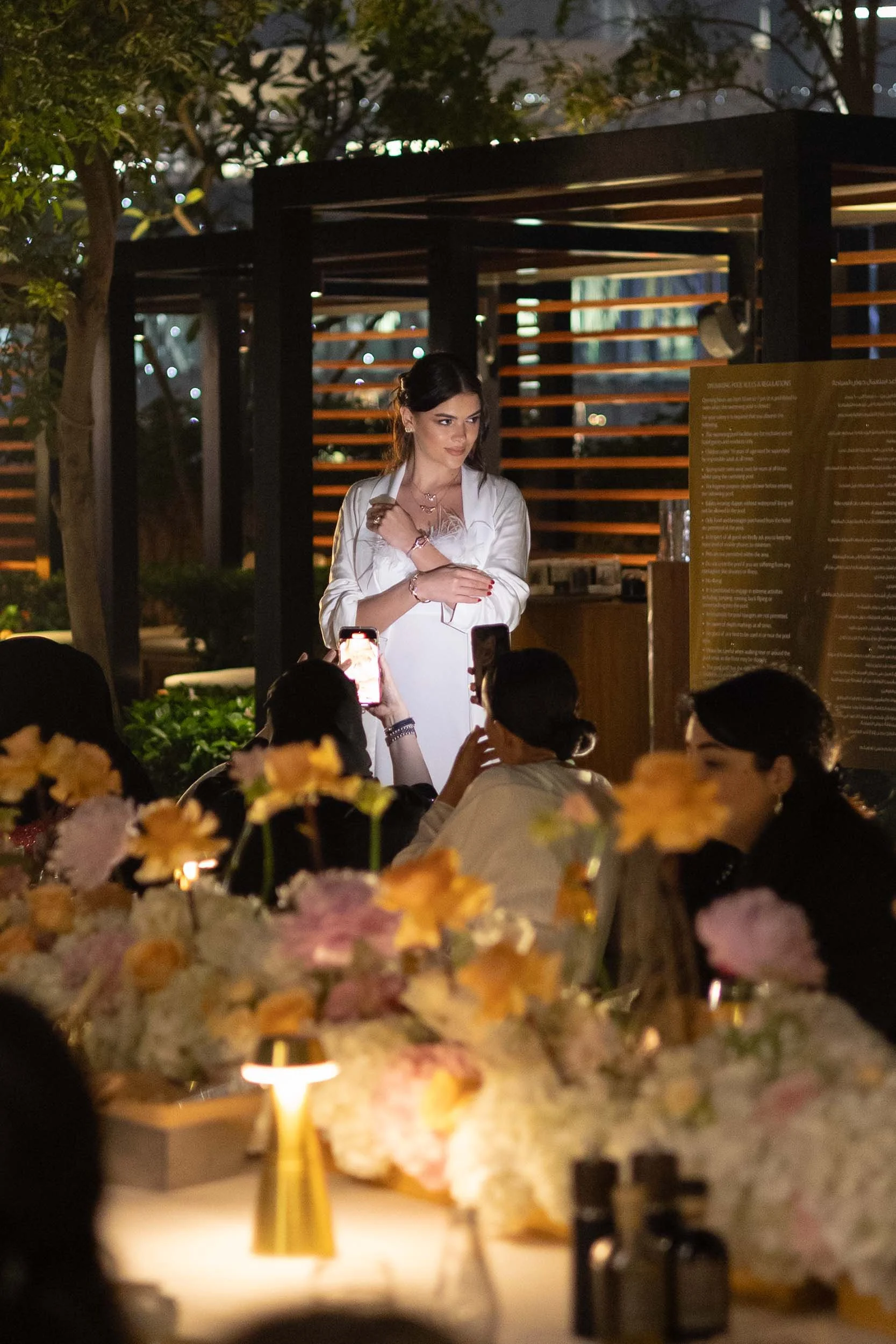 Jewellery presentation during an exclusive Alaghband brand event in Downtown Dubai.