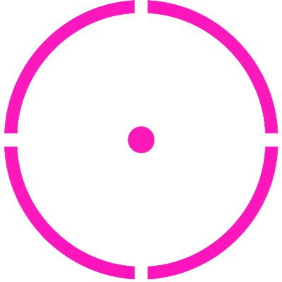 Stylized Jindo focus graphic representing target precision and brand purpose.