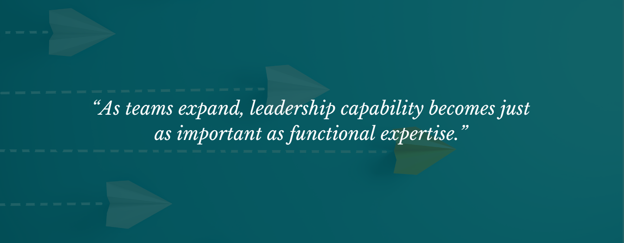 Pictured: pull quote from main article | Building a marketing leadership team that scales