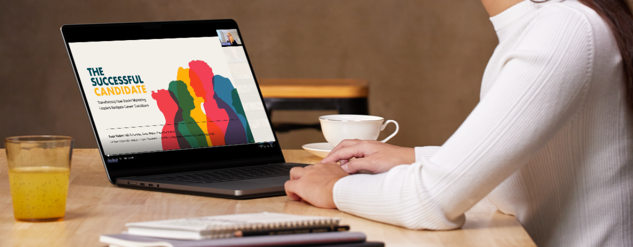 Pictured: The Successful Candidate webinar on laptop | The Successful Candidate Webinar: Rethinking Career Transitions for Senior Marketing Leaders | Suzie Walker Executive Search
