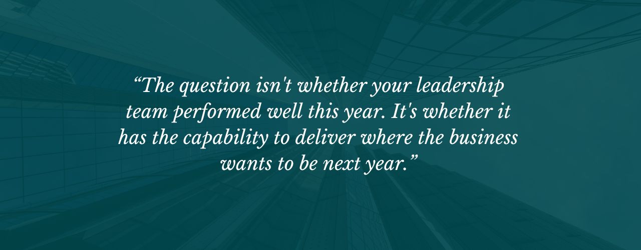 Pictured: pull-out quote from the main article | Do you have the leadership capability to deliver your growth plans?