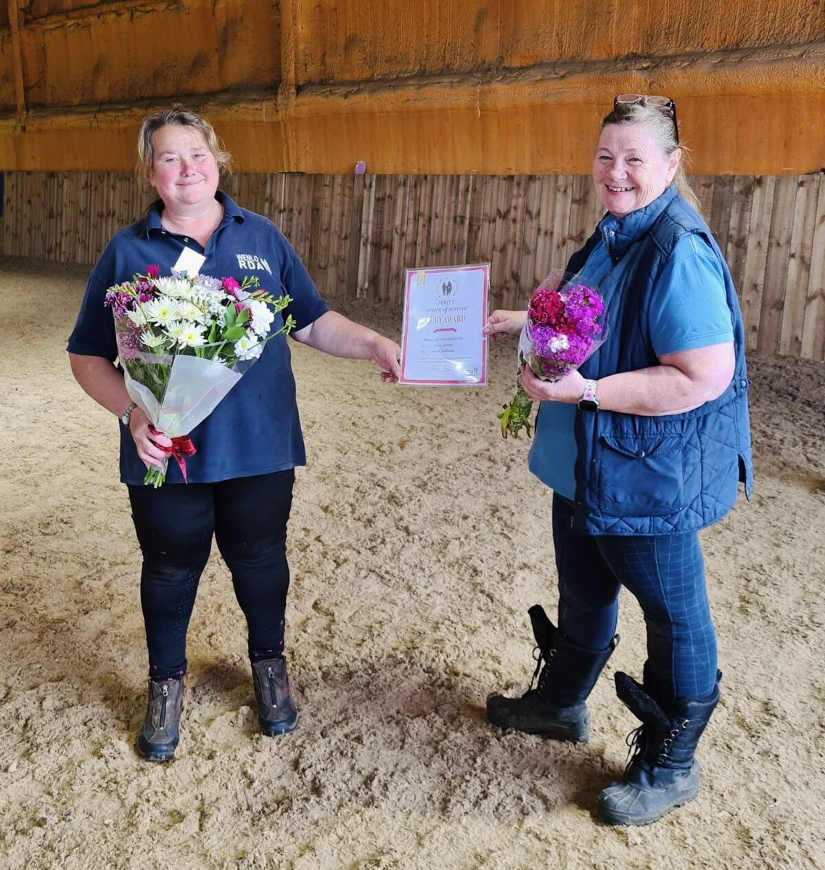 Presentation of Long Service Awards at Ruddington RDA - July 2021