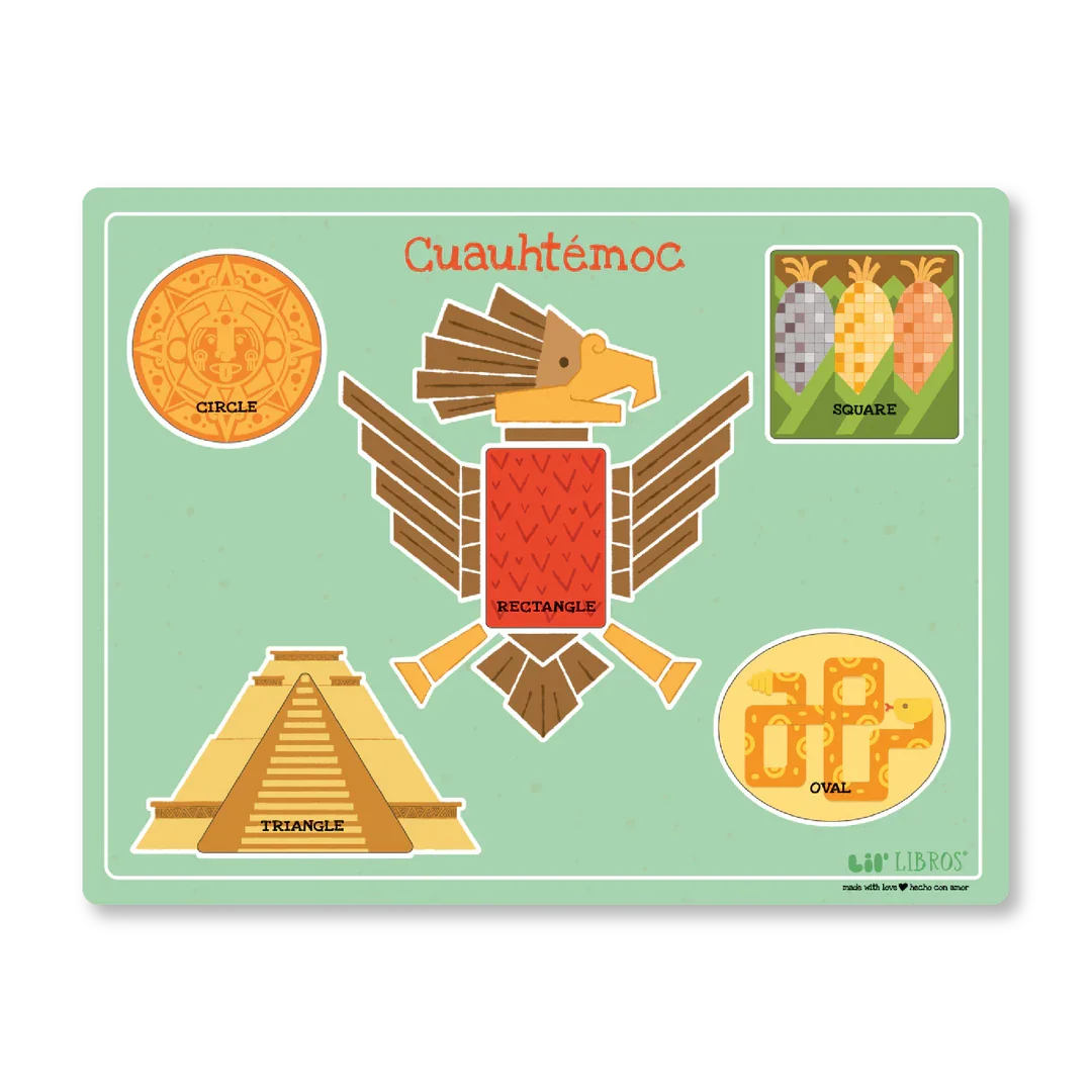 Cuauhtémoc: A Bilingual Wooden Shapes Puzzle