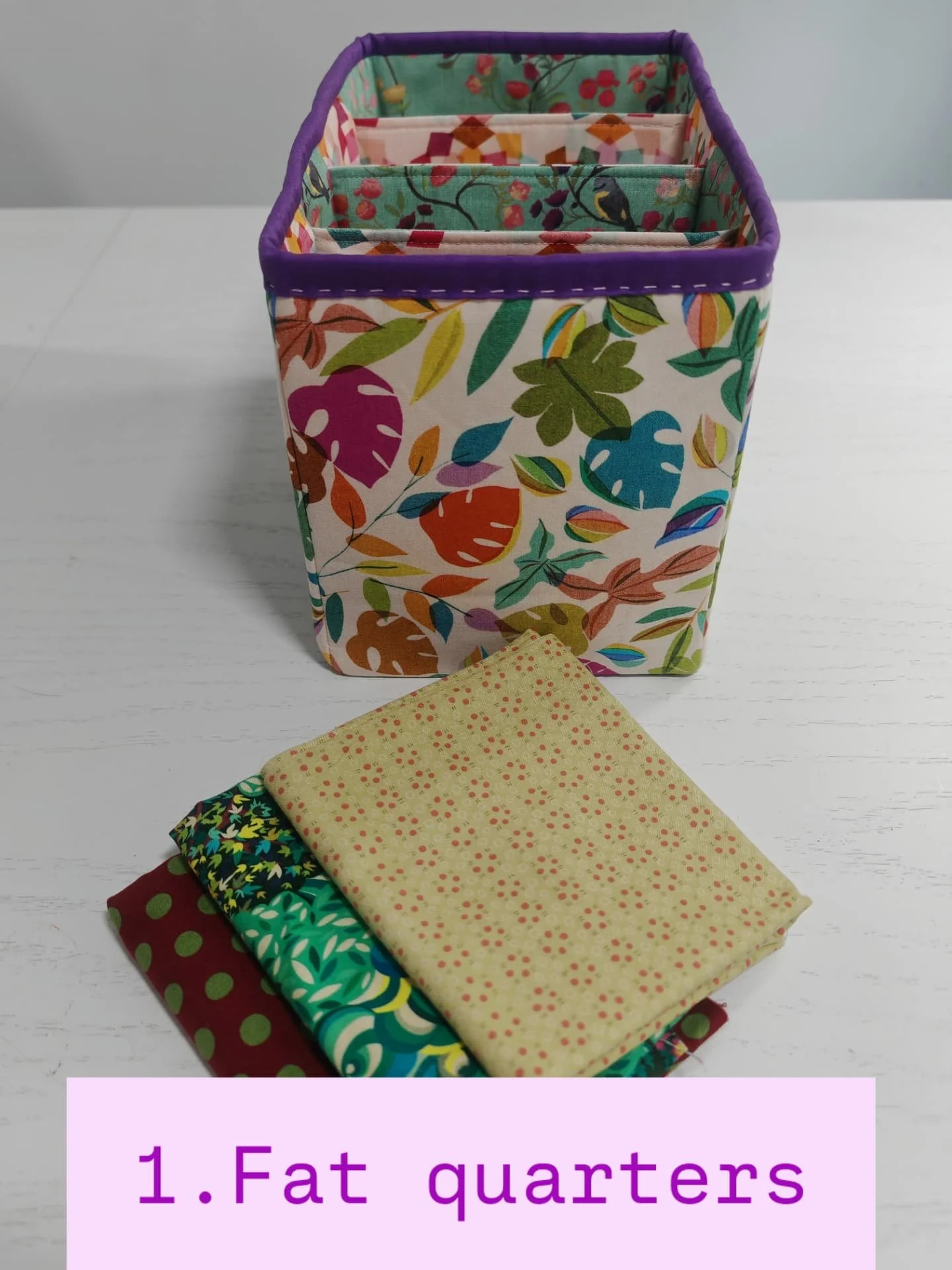 Five ways to use the Versatile Storage Caddy in your sewing space:

🌸 Folded fat quarters fit perfectly! Organise by colour or collection, you can fit up to six in each section.

💖 Store your haberdashery items in plastic takeaway boxes, and slot t