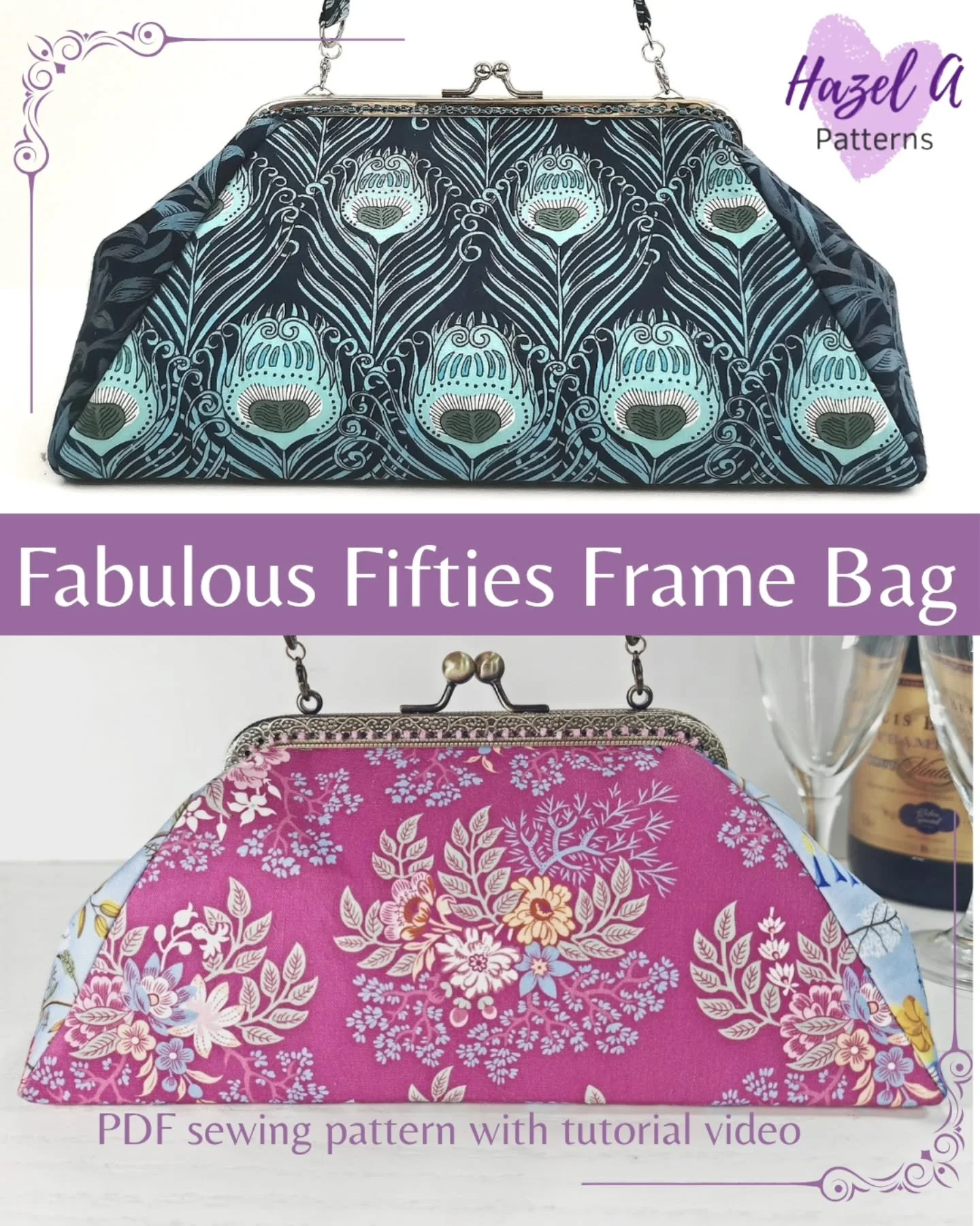 It's time to update your going out bag!

The Fabulous Fifties Frame Bag is a cute little evening bag with a big interior, so you can carry your mobile phone, keys, and everything else you need whilst looking elegant! And when you get home, the base s