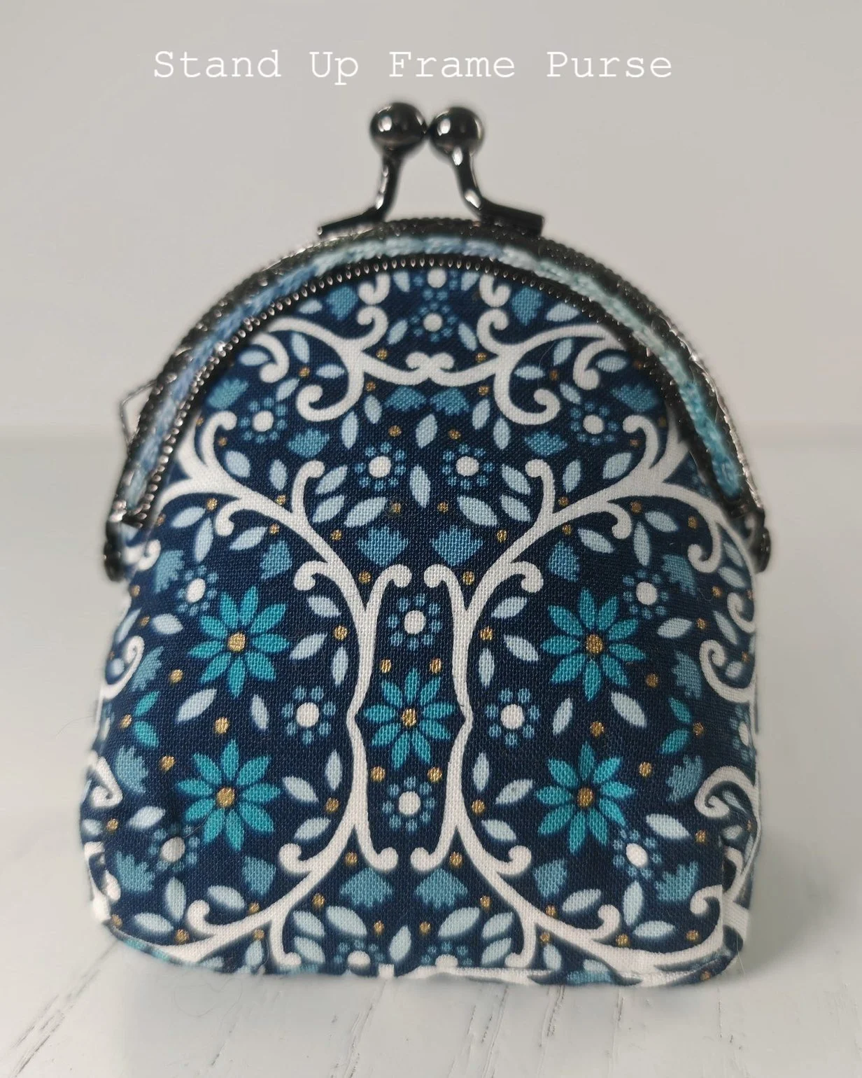 Vicky from Sew Fabulous Fabrics messaged me this morning to remind me that she needed some photos of one of my projects.

The Stand Up Frame Purse is a cute little design, available as a PDF sewing pattern with a video, and, for anyone in the UK, als