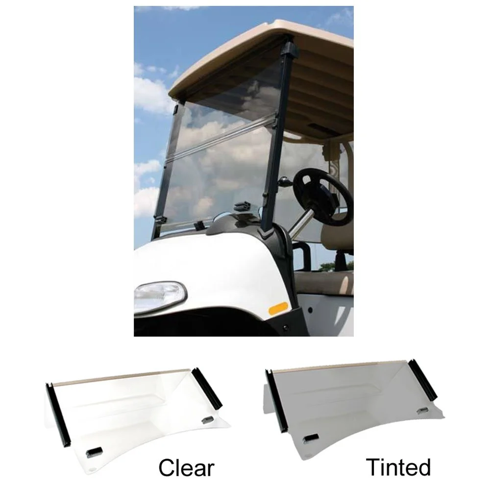 2008-Up EZGO RXV - Clear Folding Windshield (Aftermarket)