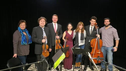 "Авив Квартет" и съёмочная группа. Март, 2017