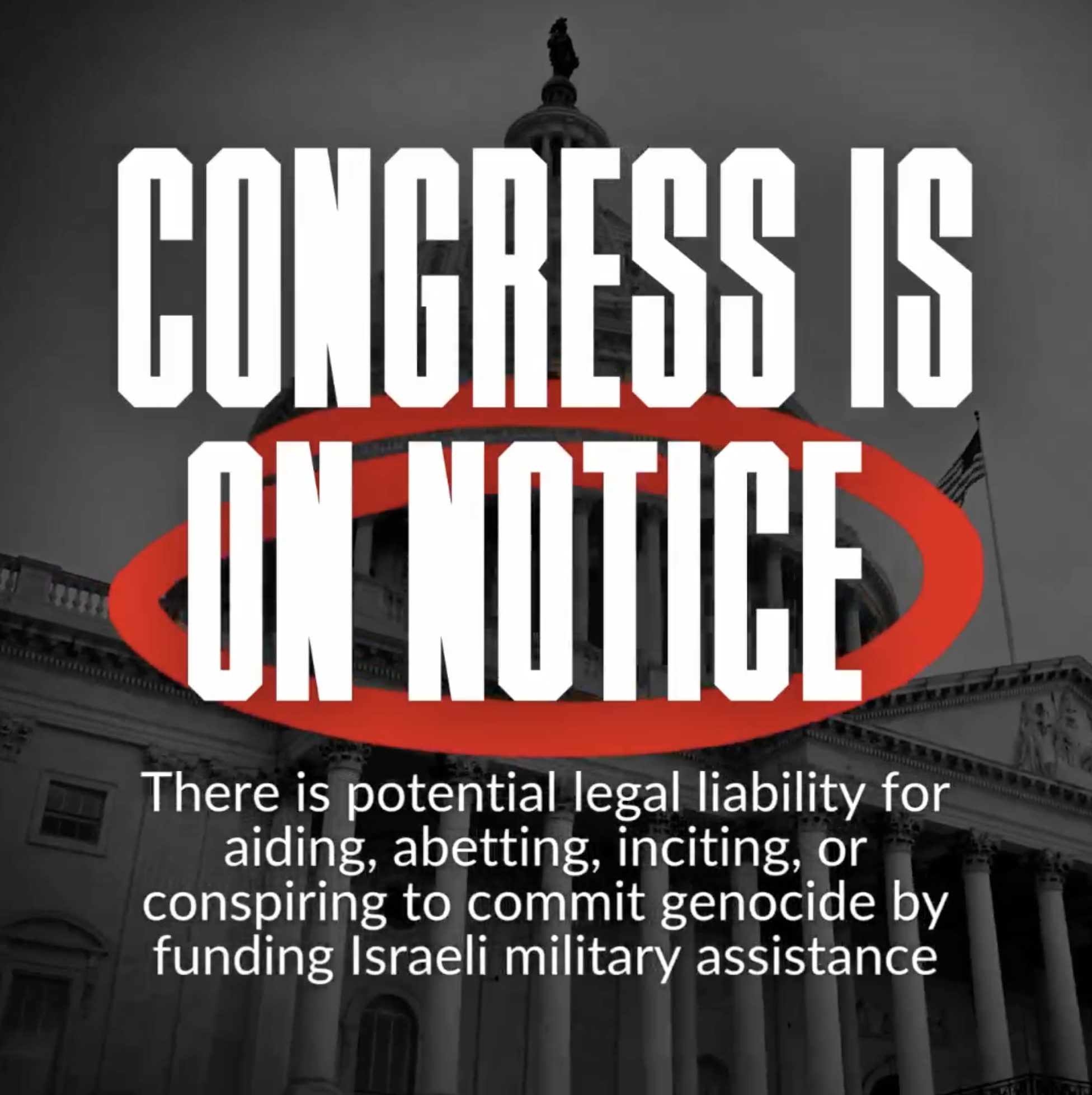 ccrjustice Congress Is On Notice for potential legal liability for aiding genocide by funding Israli military assistance.png