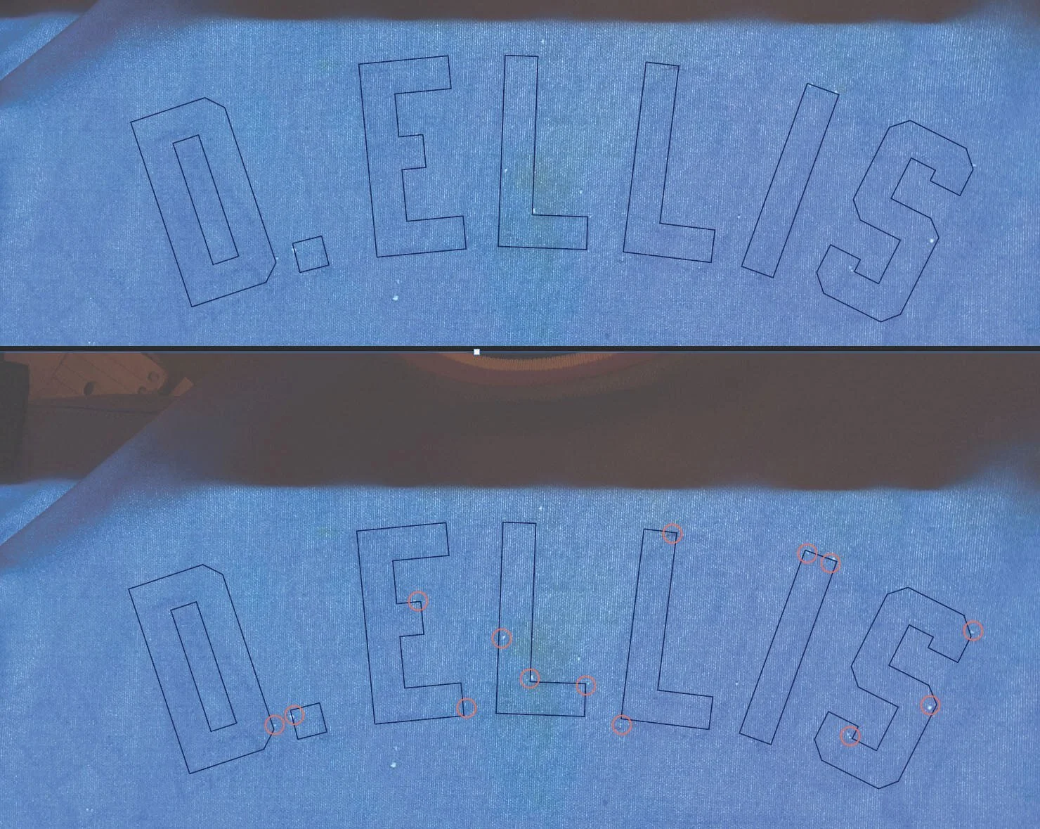 And then it occurred to me—- the team may have arbitrarily used the condensed font for Dock Ellis’s name in 1979. On a guess, I reset his name using the Rangers’ alternate, slightly narrower font that was generally reserved for longer names— and voil
