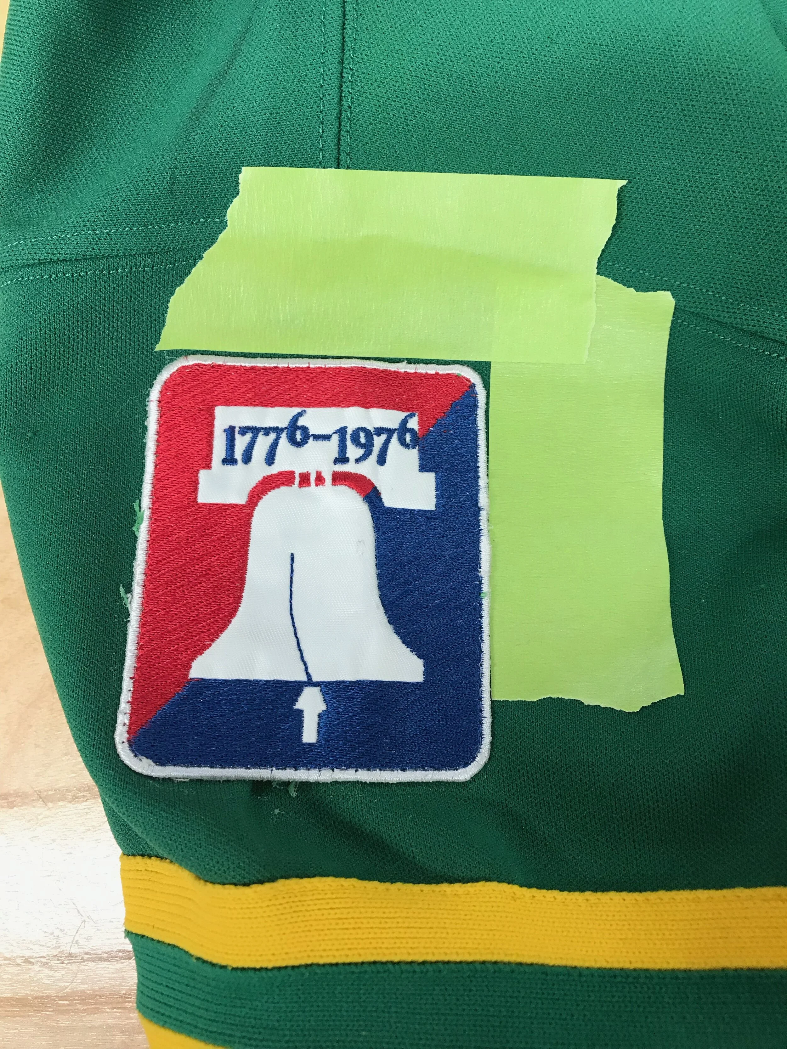 So, we sewed a replacement patch directly over the top.