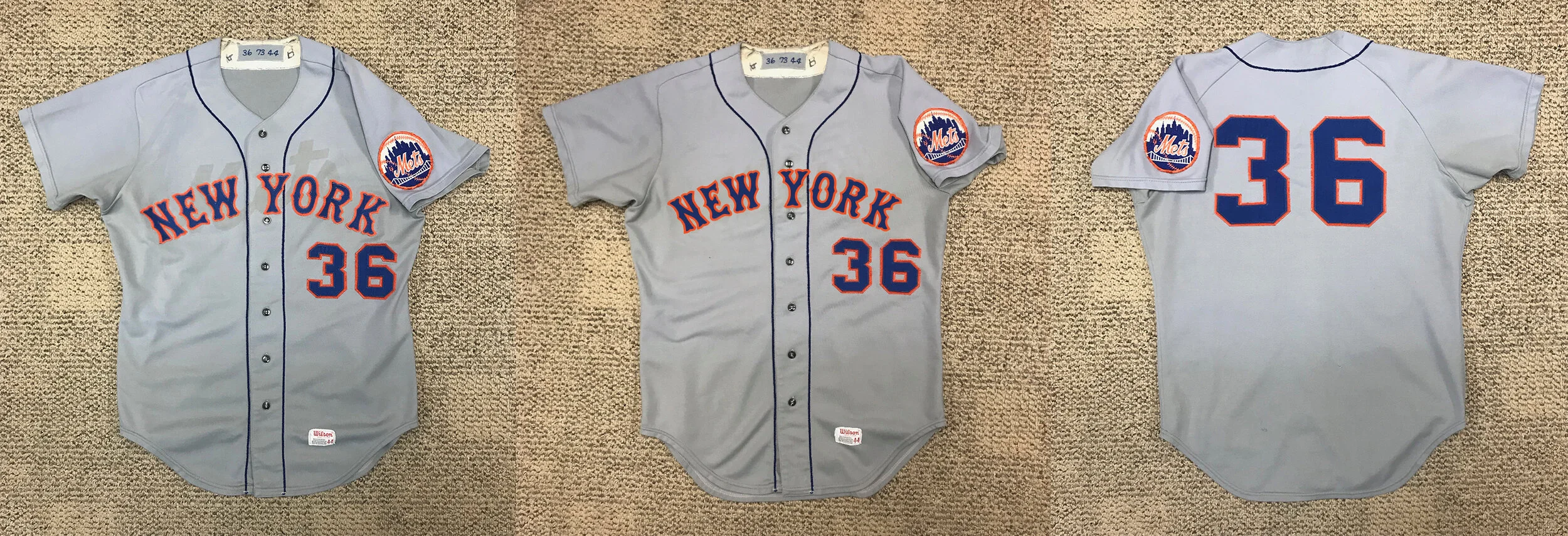 Here is the finished result... the first photo is the jersey without the blending powder applied, the second simulates what it would have looked like had I done the whole front with the blending, and the third is the unchanged back of the jersey with