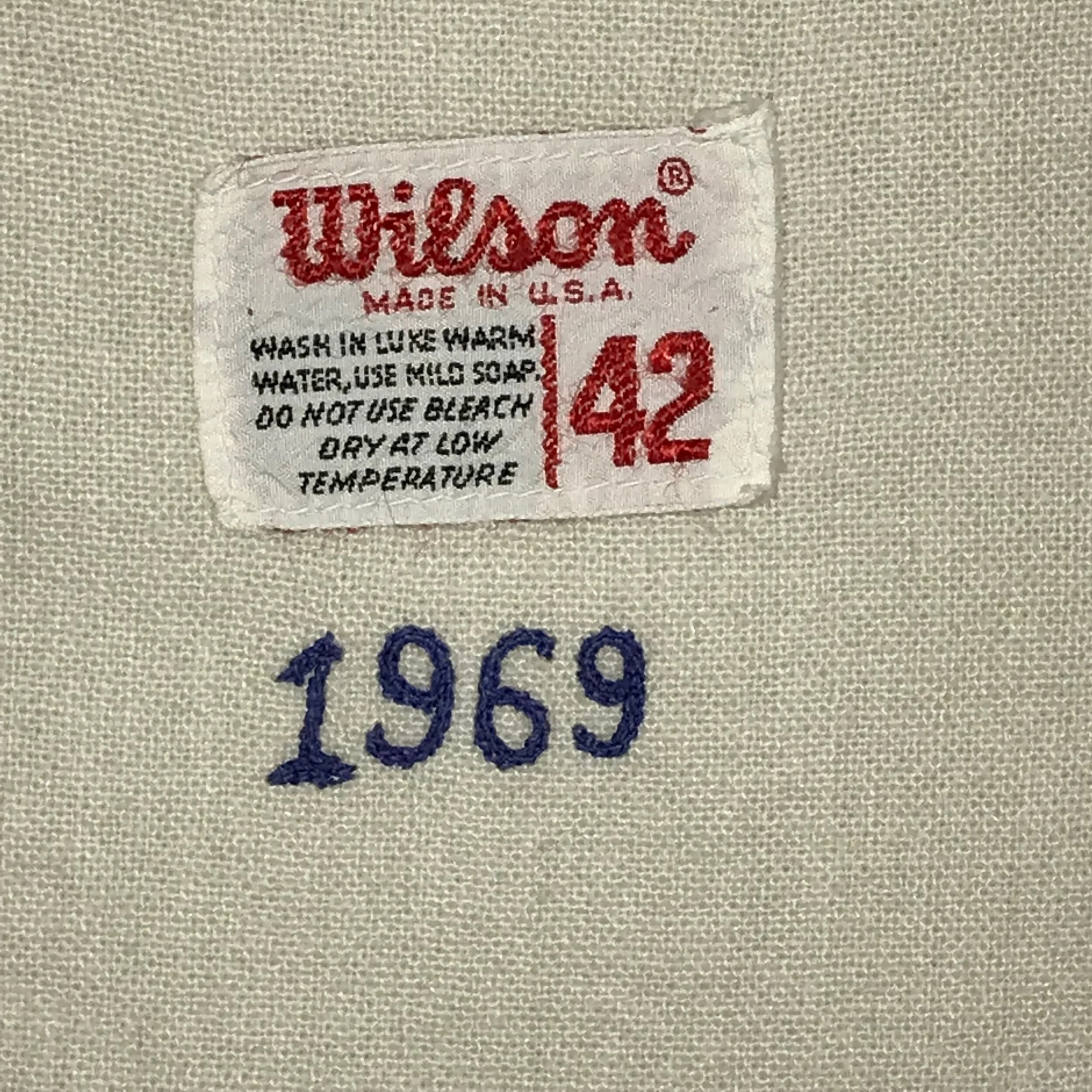 The original 1969 stitching.