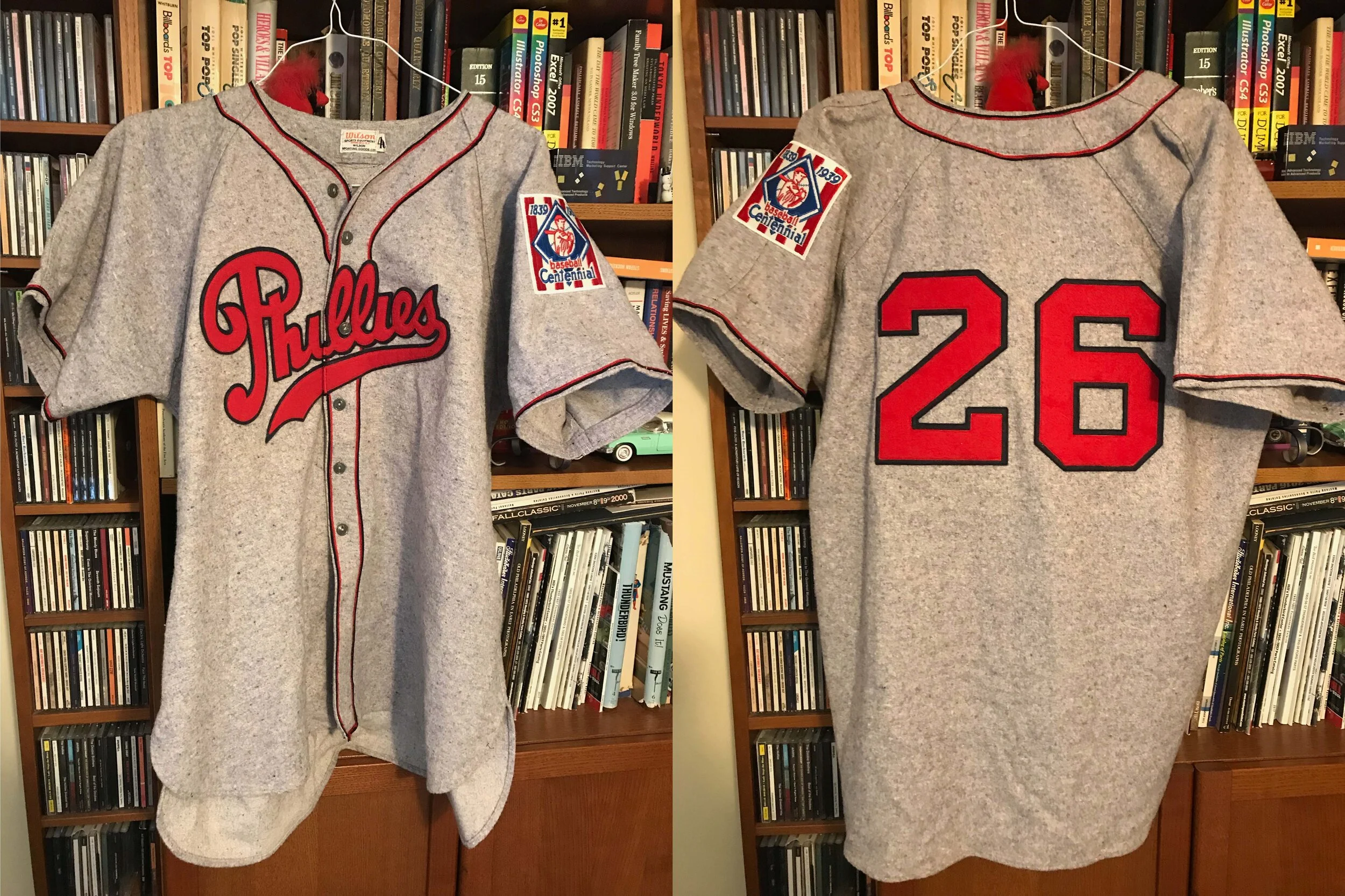 The completed jersey, front and back. 