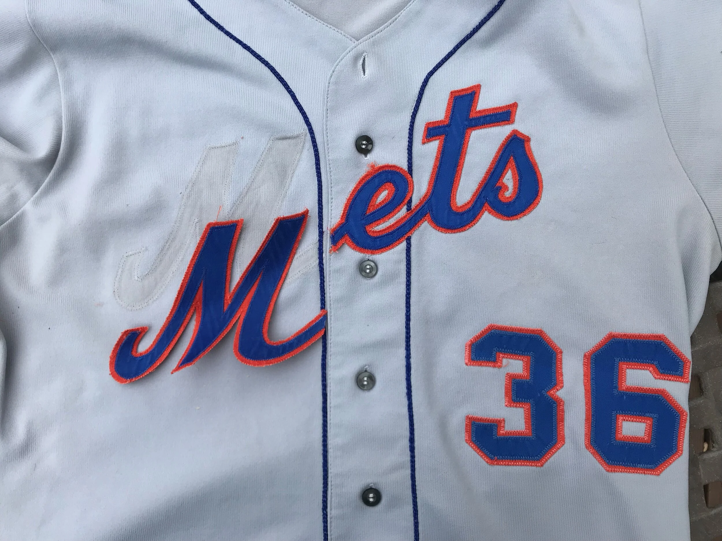 Like most Mets jerseys of the era, once their While the Mets' farm team might use the parent club's name, displaying the MLB city name on the front of team jerseys wouldn't do. Therefore, it was very common for the original "New York" to be stripped 