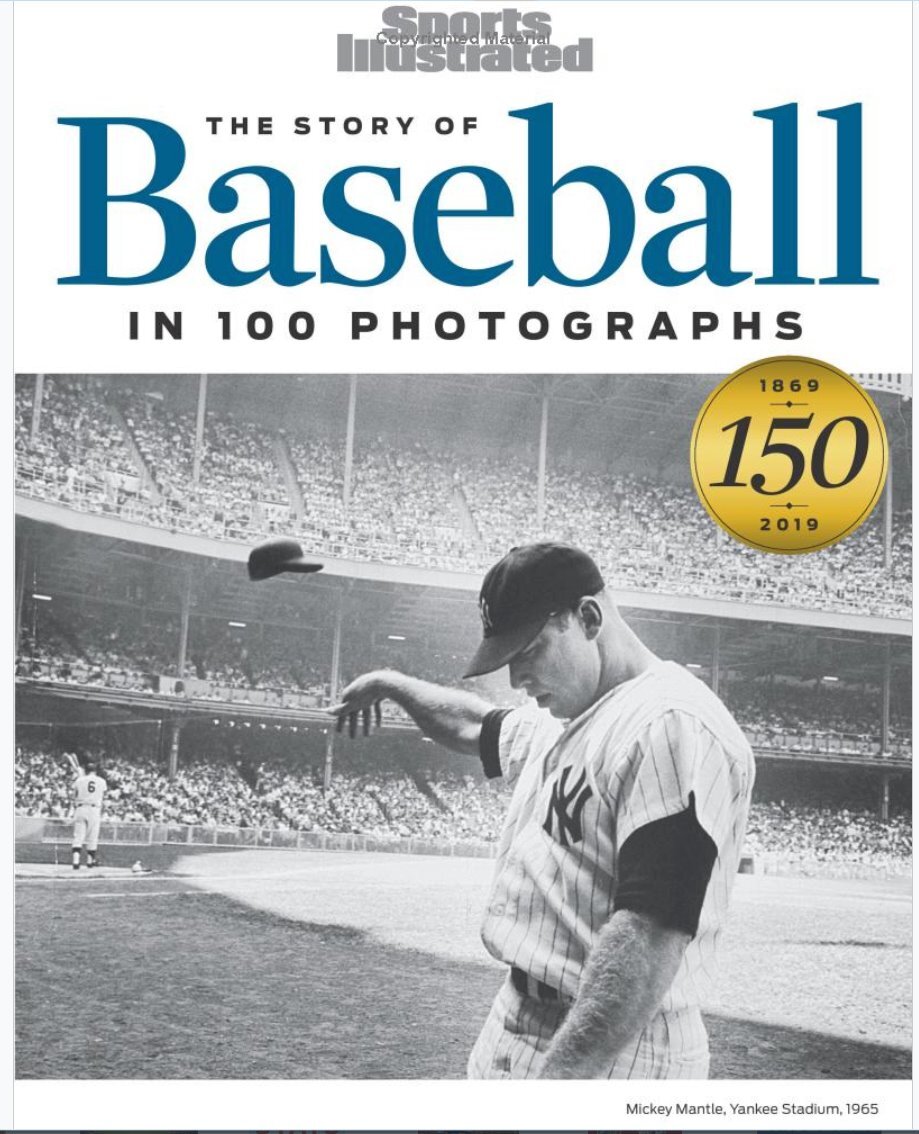 It is also *possible* that our jersey is the same one that Mantle is wearing on the cover of this Sports Illustrated book cover, but professionally, we must leave that conclusion as unconfirmed. When photo matching, it is relatively easy to rule out 