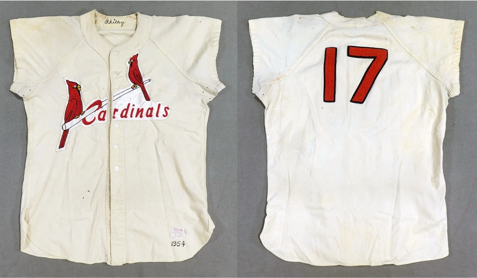Here’s a close-up of how it looked when I received it. The Cardinals crest on the front of the shirt is clearly not major league issue, but it is not something you’d find at the beer league either. This certainly looks like a minor league conversion 