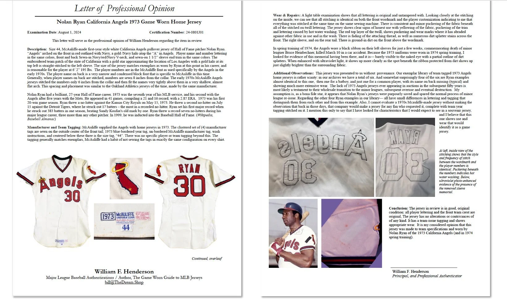 Here is the full LOA if you would like to read it.