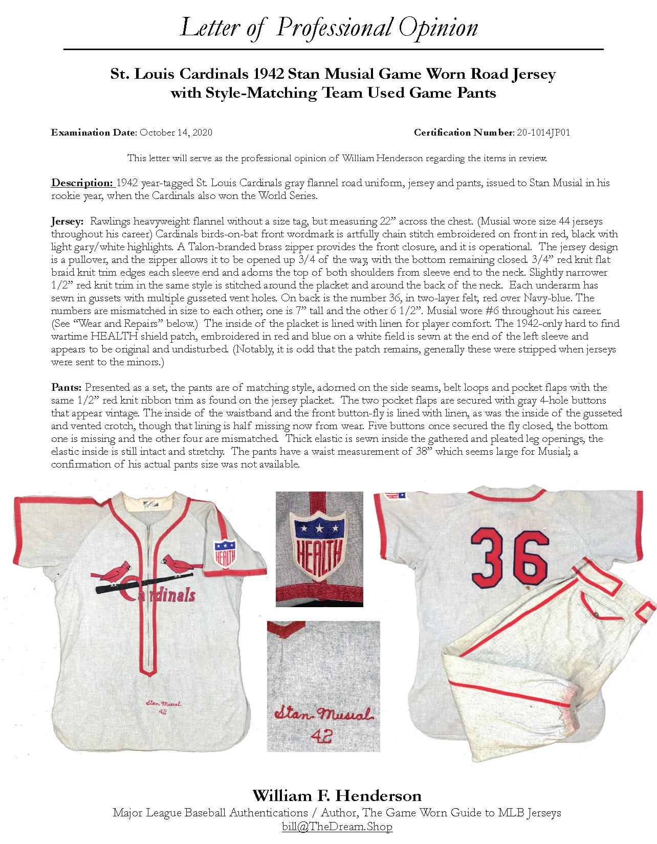(LINK) Documenting the restoration and writing a complete letter or authenticity for this treasure was both a requirement and an honor for me. I am honored to be trusted by collectors to do this type of work. Click on the image above to read the enti