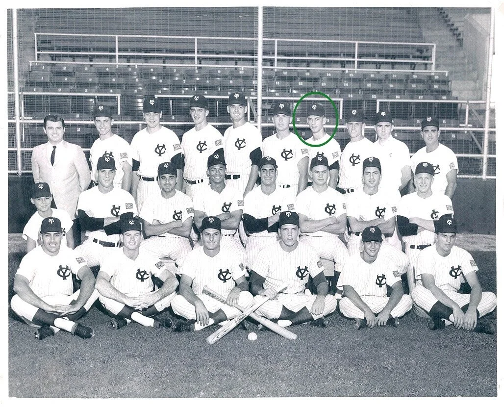 Internet research turns up the probable answer: In 1964-1966 there was a short-lived Yankees minor league team improbably named the Columbus (Georgia) Confederate Yankees.  Controversially, these uniforms had featured a Confederate flag on the sleeve