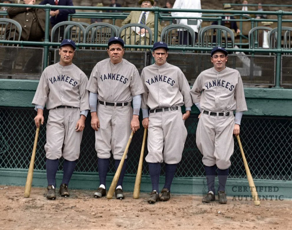 The 1927 Yankees are among the most famous and feared teams in the entire history of our sport… nicknamed the “Murderers Row”, it is widely considered to be the greatest baseball team in MLB history. They finished the season with a record of 110-44, 