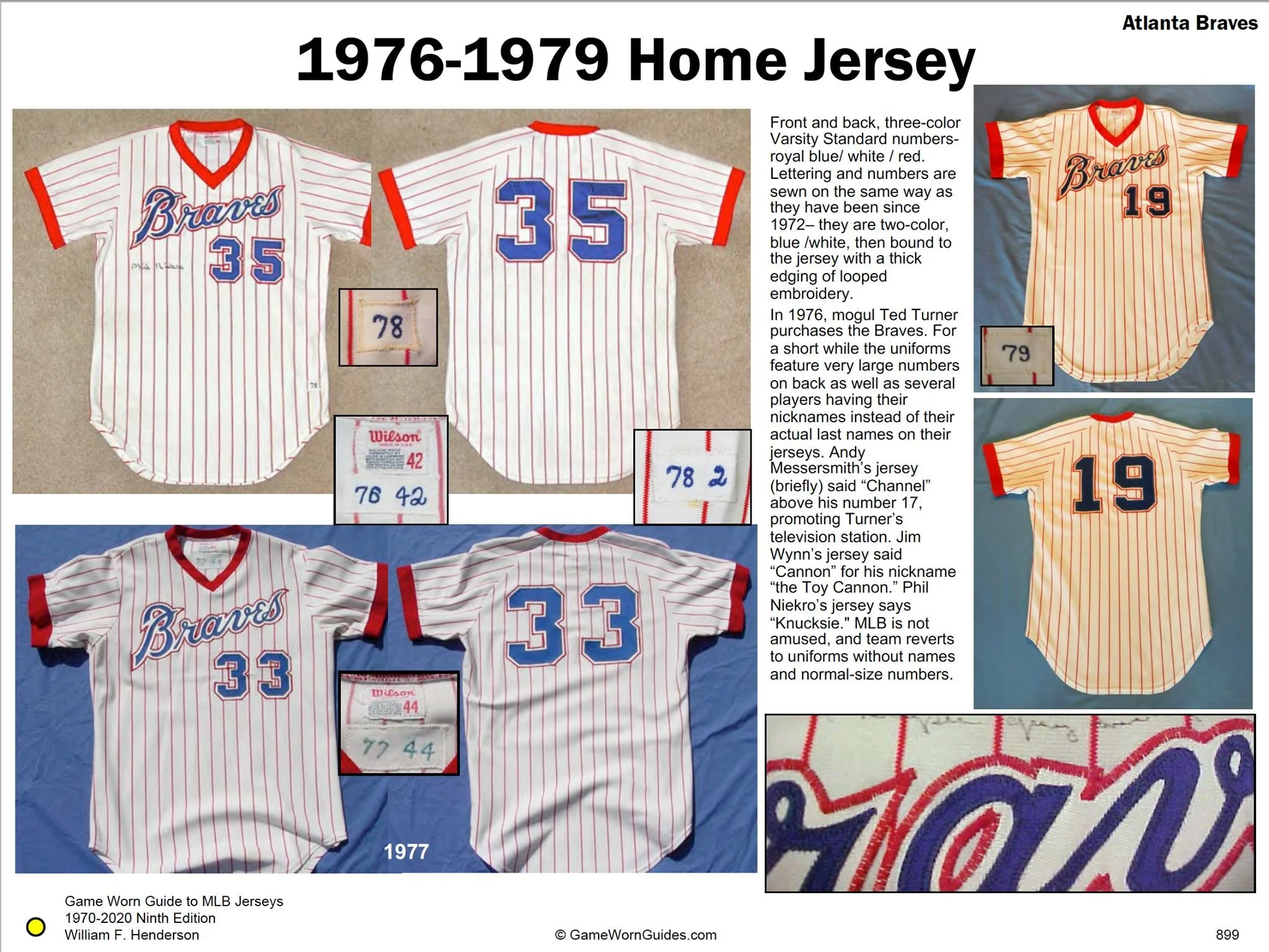 
Besides, MLB Braves home jerseys in 1976-79 didn’t have player names on back, they didn’t appear until 1980 and after the NEXT uniform style change…and minor league teams didn’t generally use player names on back. What was it?