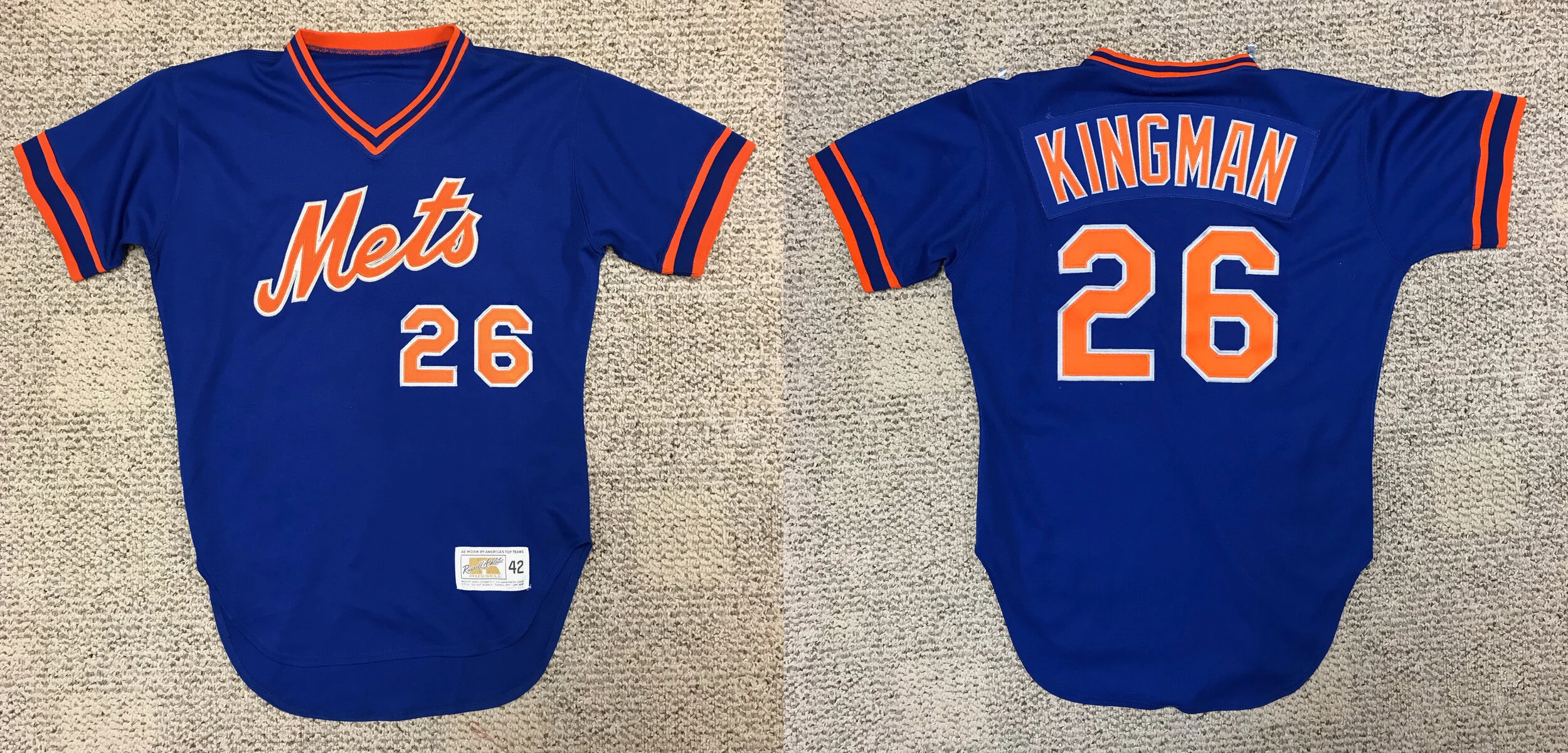 The final result! I sew the Dream Shop tags inside every jersey I do, and when we are making alterations to a team-issued jersey, I take multiple additional steps to mark and record the process to protect both the collector and myself from any suspic