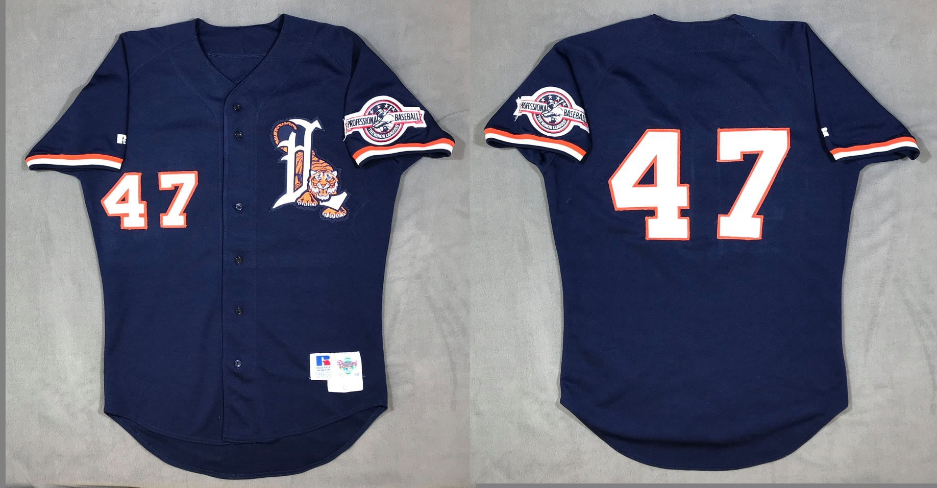 Collector Stephen K. was perusing jerseys for sale online when he stumbled on this Lakeland Tigers late 1990s jersey. It was generally the same style as the Tigers’ one-game 1995 alternate, except it had the Lakeland Tigers’ logo on the chest and sma