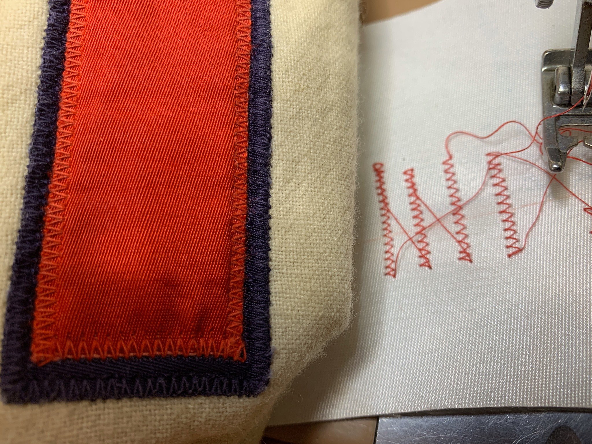 I carefully test to match the size and frequency of my stitching to the original tailor’s.