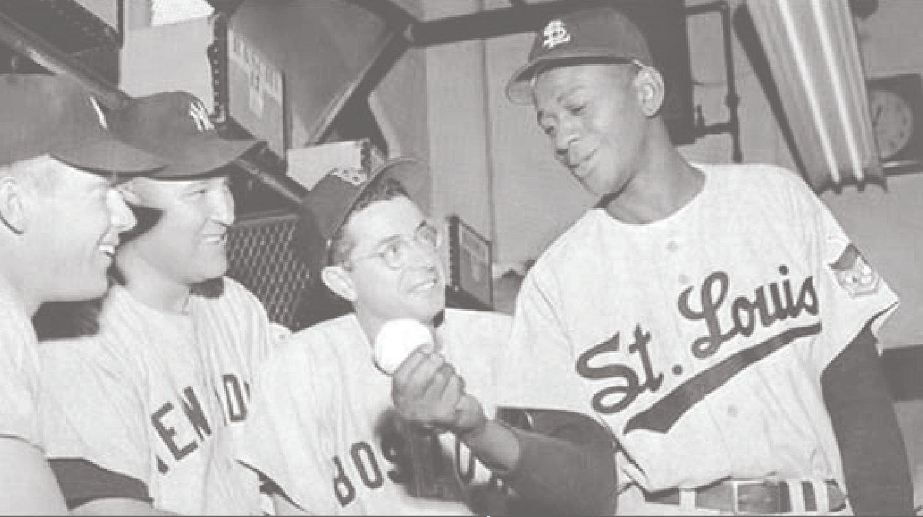 Here, Satchel Paige at the 1953 All Star game.