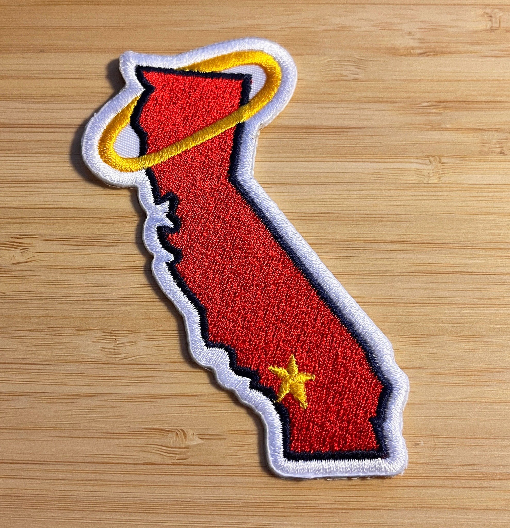 The California Angels sleeve patch of 1970-1985 is not available in reproduction. An older licensed reproduction is available on eBay, but is too big. This is the correct size and shape.
